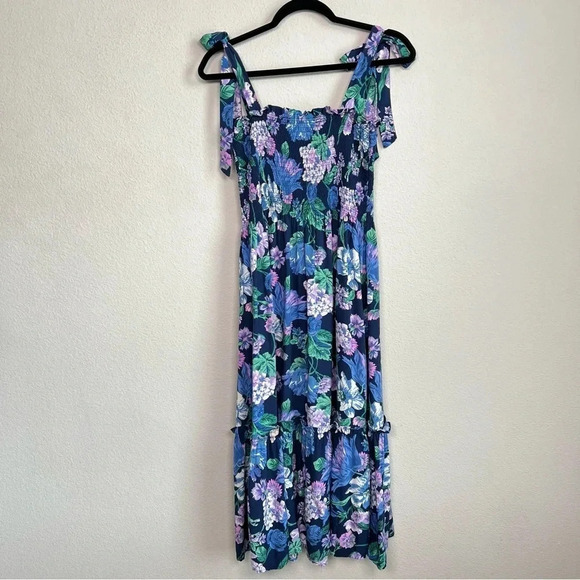 J. Crew Blue and Purple Floral Dress - Picture 6 of 6